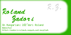 roland zadori business card